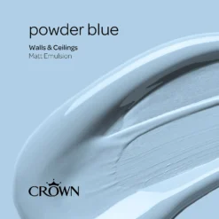 Crown Walls & Ceilings Matt Emulsion Paint Powder Blues - 2.5L -Paint Store 12832219 1994969528739724