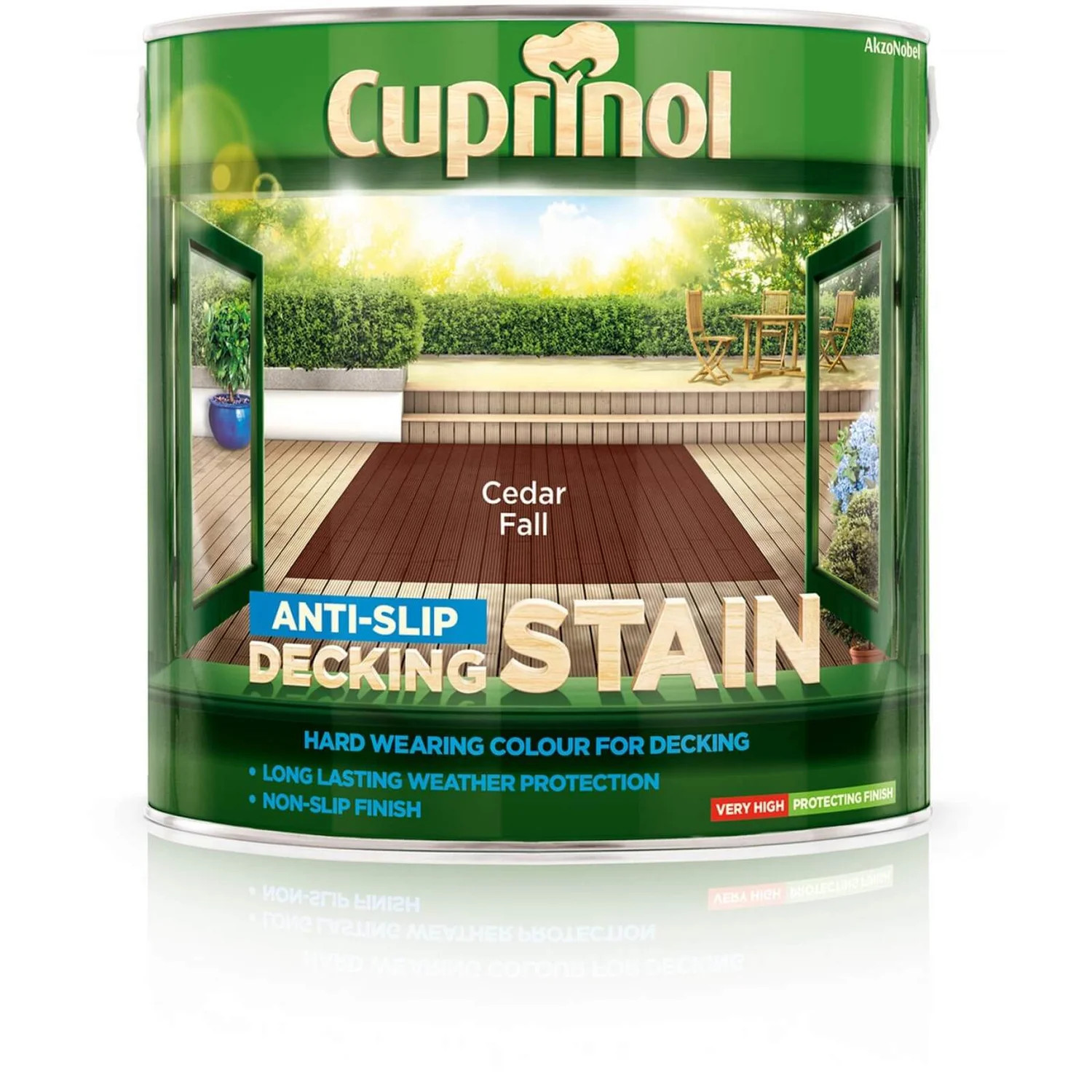 Cuprinol Anti-Slip Decking Stain - Cedar Fall - 2.5L 3 Cuprinol Anti-Slip Decking Stain - Cedar Fall - 2.5L
