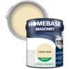 Homebase Smooth Masonry Paint - Cornish Cream 5L -Paint Store 12833419 6384831918278405