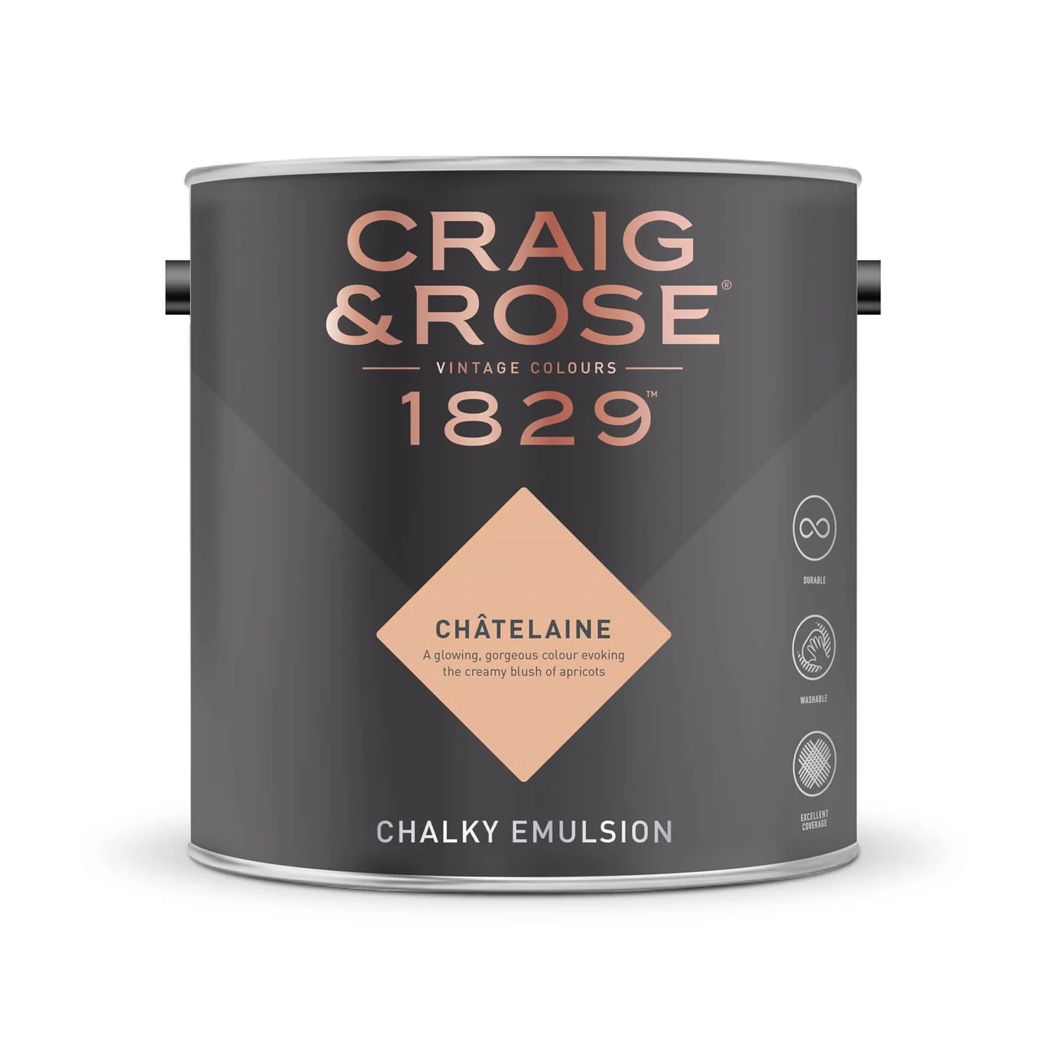 Craig & Rose 1829 Chalky Emulsion Paint Chatelaine - 2.5L 4 Craig & Rose 1829 Chalky Emulsion Paint Chatelaine - 2.5L - Image 2