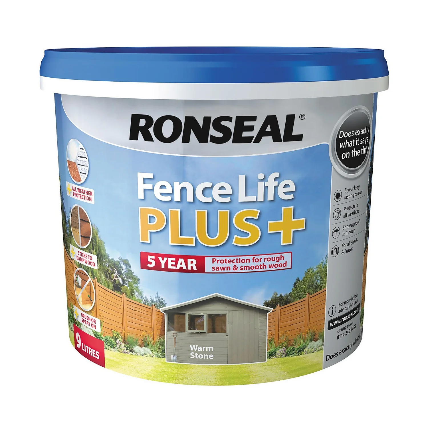 Ronseal Fence Life Plus - Warm Stone - 5L 9 Ronseal Fence Life Plus - Warm Stone - 5L - Image 7