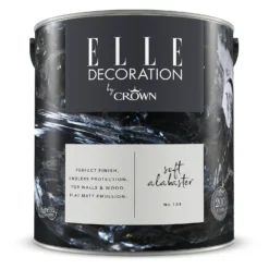 ELLE Decoration By Crown Flat Matt Paint Soft Alabaster - 2.5L -Paint Store 12834458 3884873581360687