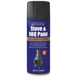 Rust-Oleum Black - Stove And BBQ Spray Paint - 400ml