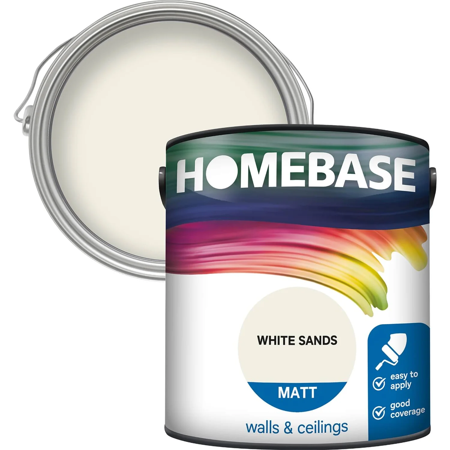 Homebase Matt Emulsion Paint White Sands - 2.5L 3 Homebase Matt Emulsion Paint White Sands - 2.5L