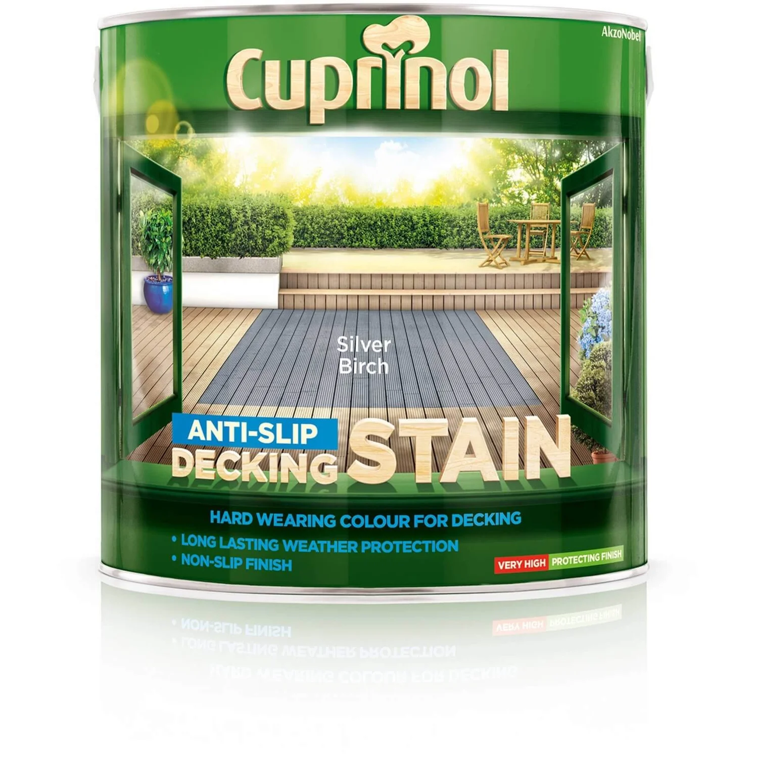 Cuprinol Anti-Slip Decking Stain - Silver Birch - 2.5L 3 Cuprinol Anti-Slip Decking Stain - Silver Birch - 2.5L