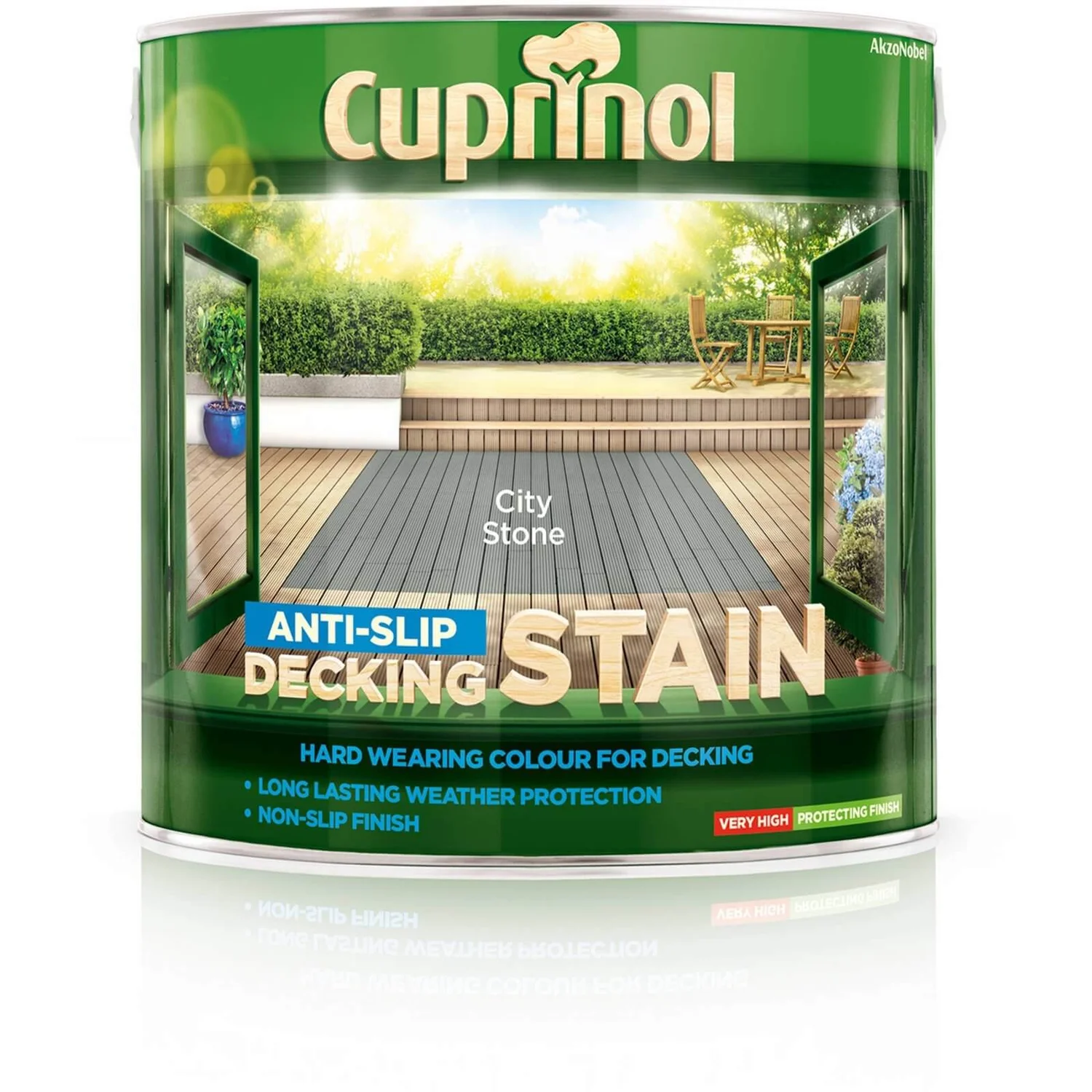 Cuprinol Anti-Slip Decking Stain - City Stone - 2.5L 3 Cuprinol Anti-Slip Decking Stain - City Stone - 2.5L