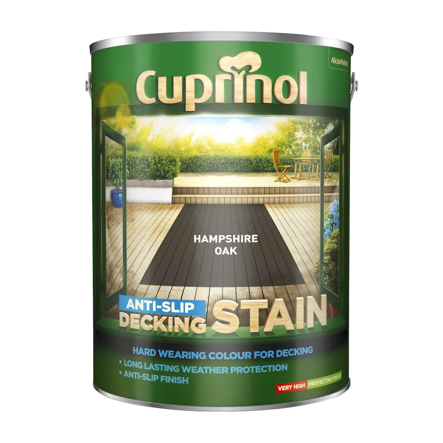 Cuprinol Anti-Slip Decking Stain - Hamps/Oak - 5L 3 Cuprinol Anti-Slip Decking Stain - Hamps/Oak - 5L