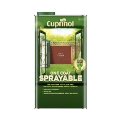 Cuprinol One Coat Sprayable Shed & Fence Paint - Rich Cedar - 5L