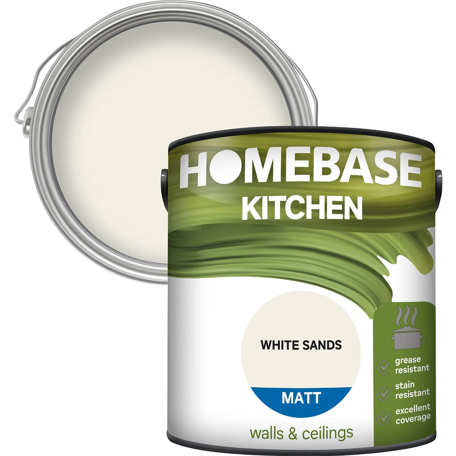 Homebase Kitchen Matt Paint - White Sands 2.5L 3 Homebase Kitchen Matt Paint - White Sands 2.5L