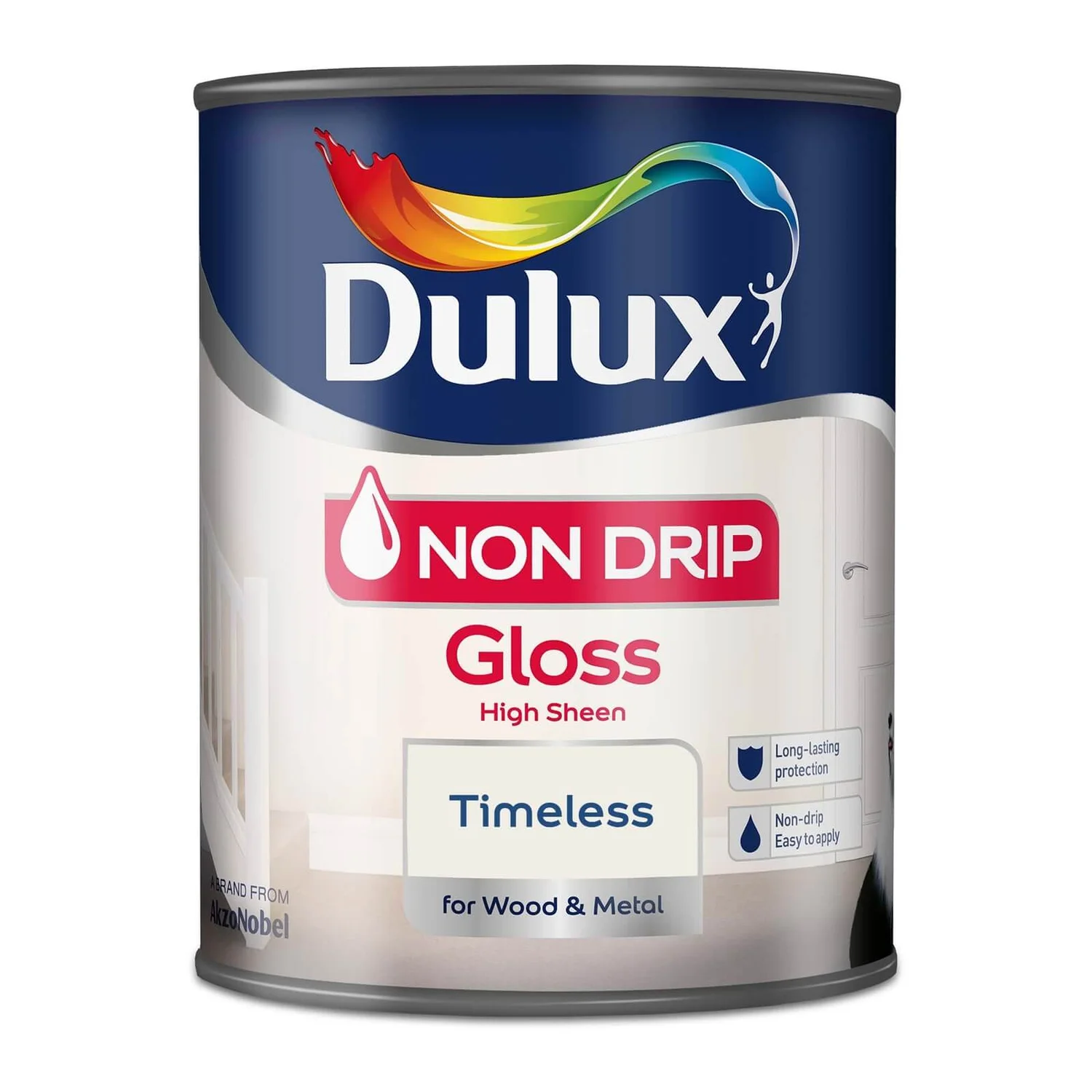 Dulux Non Drip Gloss Paint - Timeless - 750ml 6 Dulux Non Drip Gloss Paint - Timeless - 750ml - Image 4