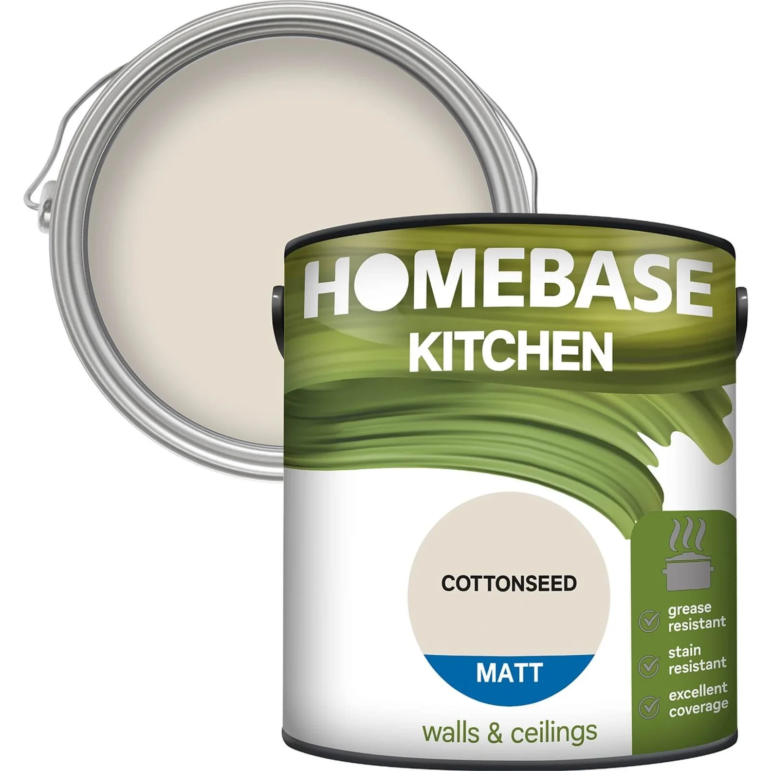Homebase Kitchen Matt Paint - Cottonseed 2.5L 3 Homebase Kitchen Matt Paint - Cottonseed 2.5L