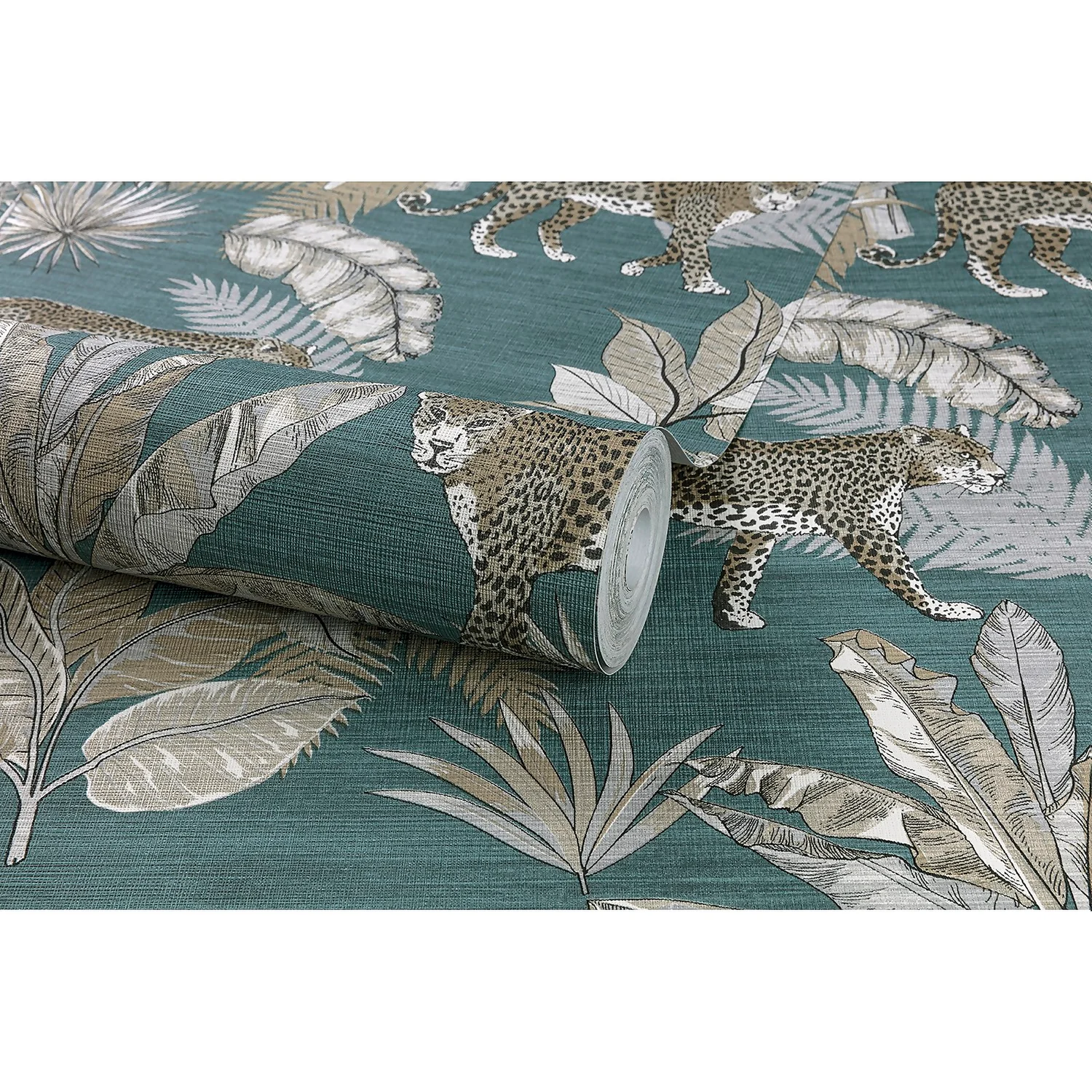 Grandeco Leopard Teal Paste The Wall Wallpaper 5 Grandeco Leopard Teal Paste The Wall Wallpaper - Image 3