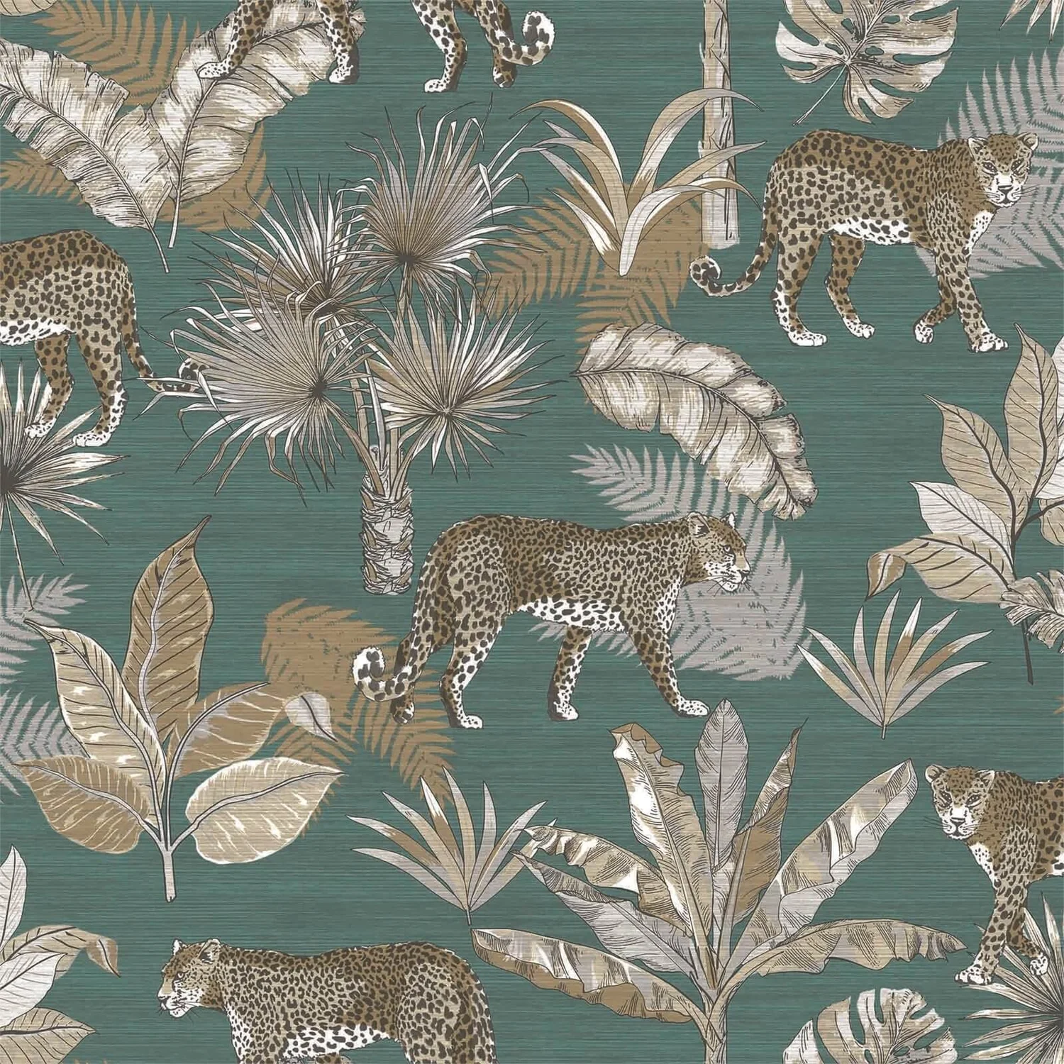 Grandeco Leopard Teal Paste The Wall Wallpaper 3 Grandeco Leopard Teal Paste The Wall Wallpaper