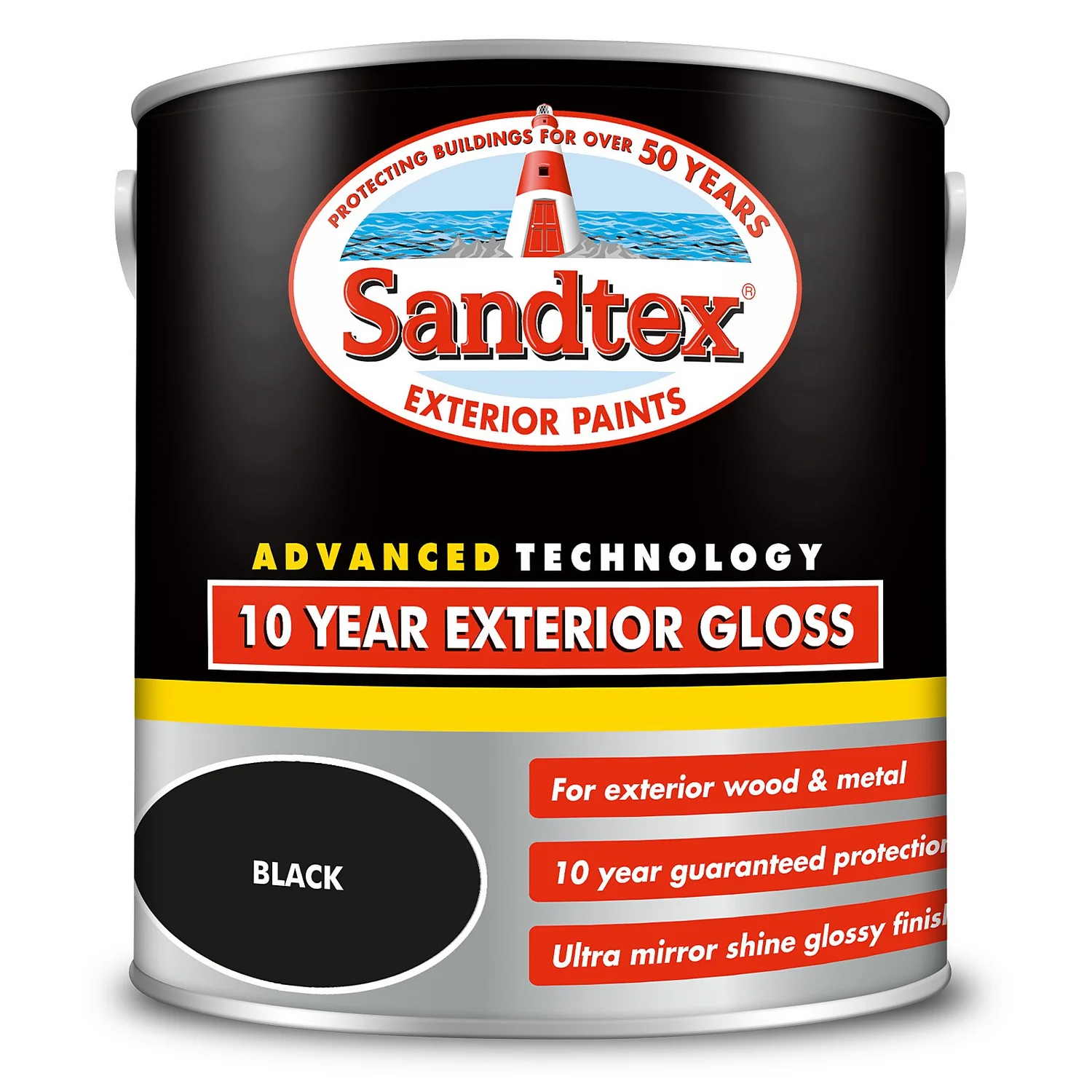 Sandtex® Exterior 10 Year Gloss Paint Charcoal Black - 2.5L 9 Sandtex® Exterior 10 Year Gloss Paint Charcoal Black - 2.5L - Image 7