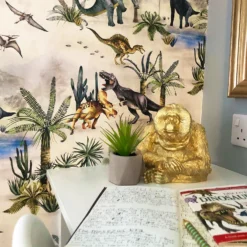 Belgravia Décor Dinosaur Kingdom Smooth Grey Wallpaper -Paint Store 12837873 1204980393797856