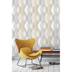 Grandeco Madeleine Yellow/Grey Wallpaper -Paint Store 12837912 1004832977215177