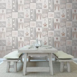 Fresco Starlight Home Rose Gold Wallpaper -Paint Store 12838179 9104833225216474