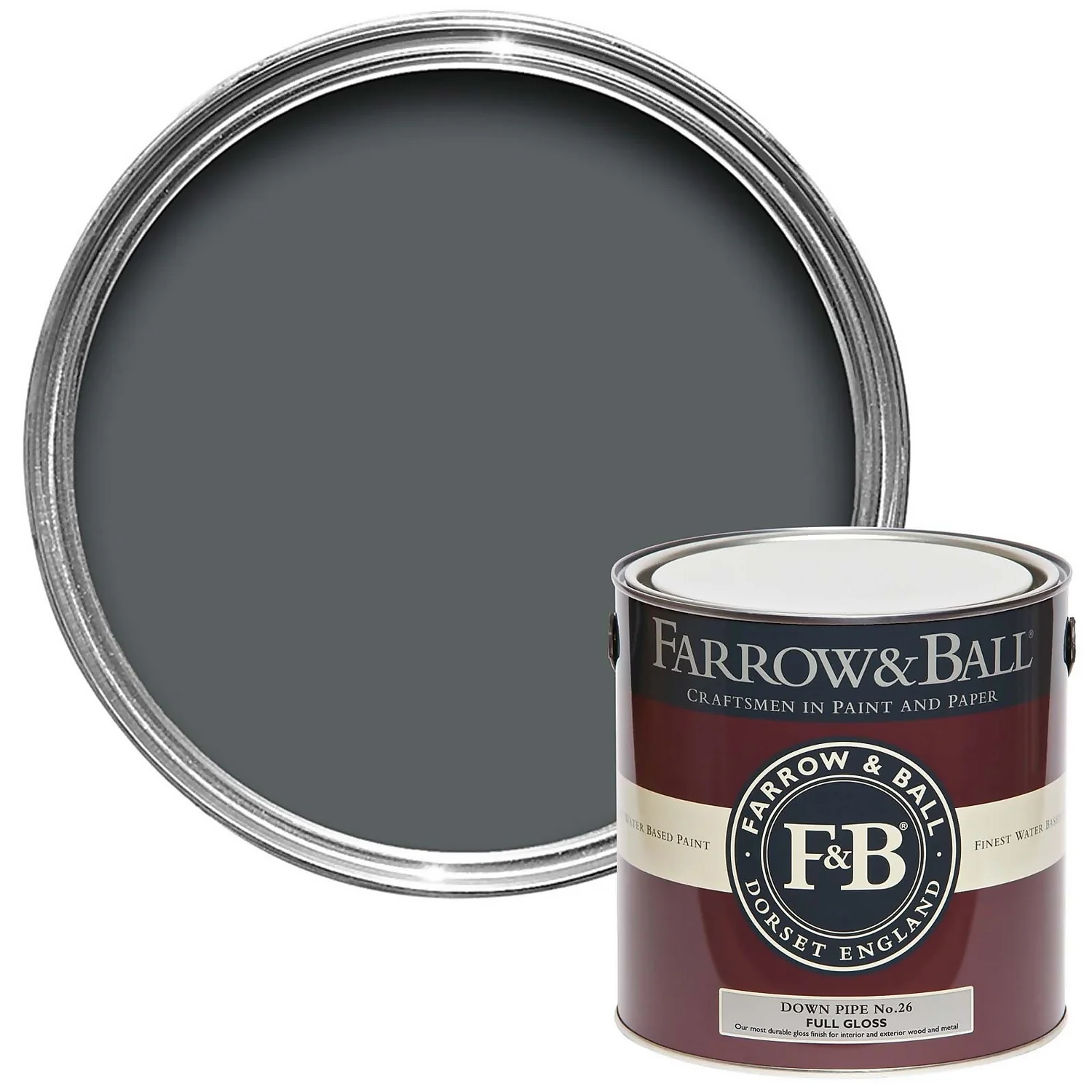 Farrow & Ball Full Gloss Down Pipe - 2.5L 3 Farrow & Ball Full Gloss Down Pipe - 2.5L