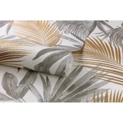 Grandeco Wild Palms Paste The Wall Wallpaper - Charcoal -Paint Store 12839846 2094875694032291