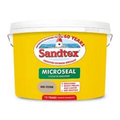 Sandtex® Ultra Smooth Masonry Paint Mid Stone - 10L -Paint Store 12840368 1214872085458057