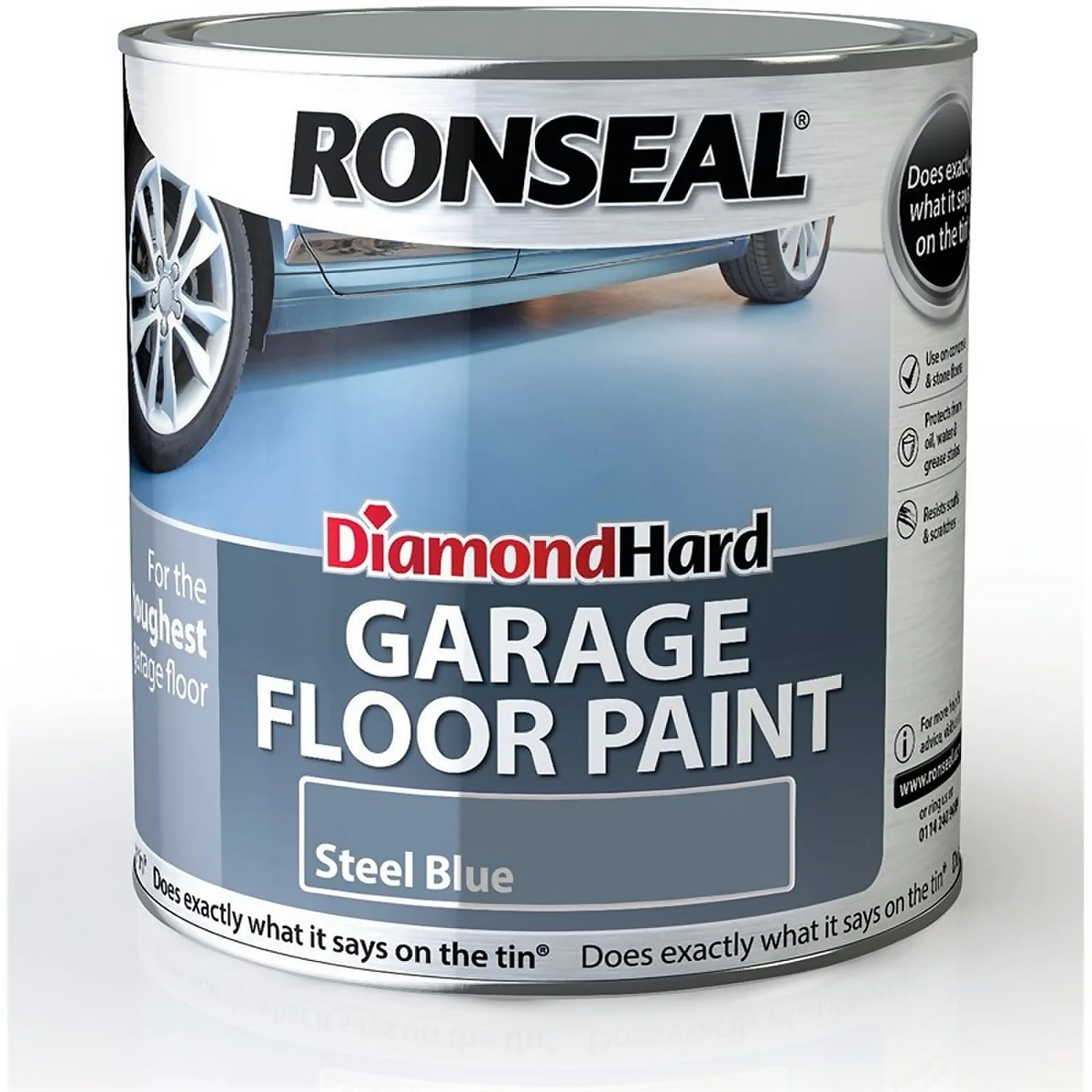 Ronseal Diamond Hard Steel Blue - Garage Floor Paint - 2.5L 3 Ronseal Diamond Hard Steel Blue - Garage Floor Paint - 2.5L