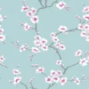 Fresco Apple Blossom Wallpaper - Blue