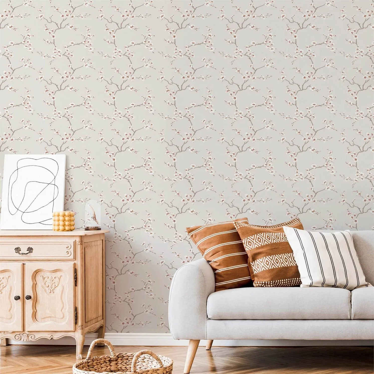 Fresco Apple Blossom Wallpaper - Burnt Orange 5 Fresco Apple Blossom Wallpaper - Burnt Orange - Image 3