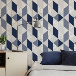 Sublime Marble Geo Navy Wallpaper -Paint Store 12840783 1244833227556702