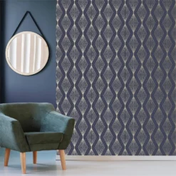 Boutique Marquise Geo Sapphire Wallpaper -Paint Store 12840853 5094833228635580