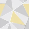 Fresco Apex Geometric Wallpaper - Yellow & Metallic Silver -Paint Store 12840992 9414831961402805