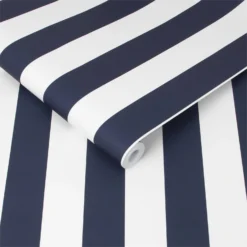 Superfresco Easy Stripe Wallpaper - Navy -Paint Store 12841091 8634833227016858