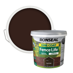 Ronseal One Coat Fence Life Paint Dark Oak - 5L