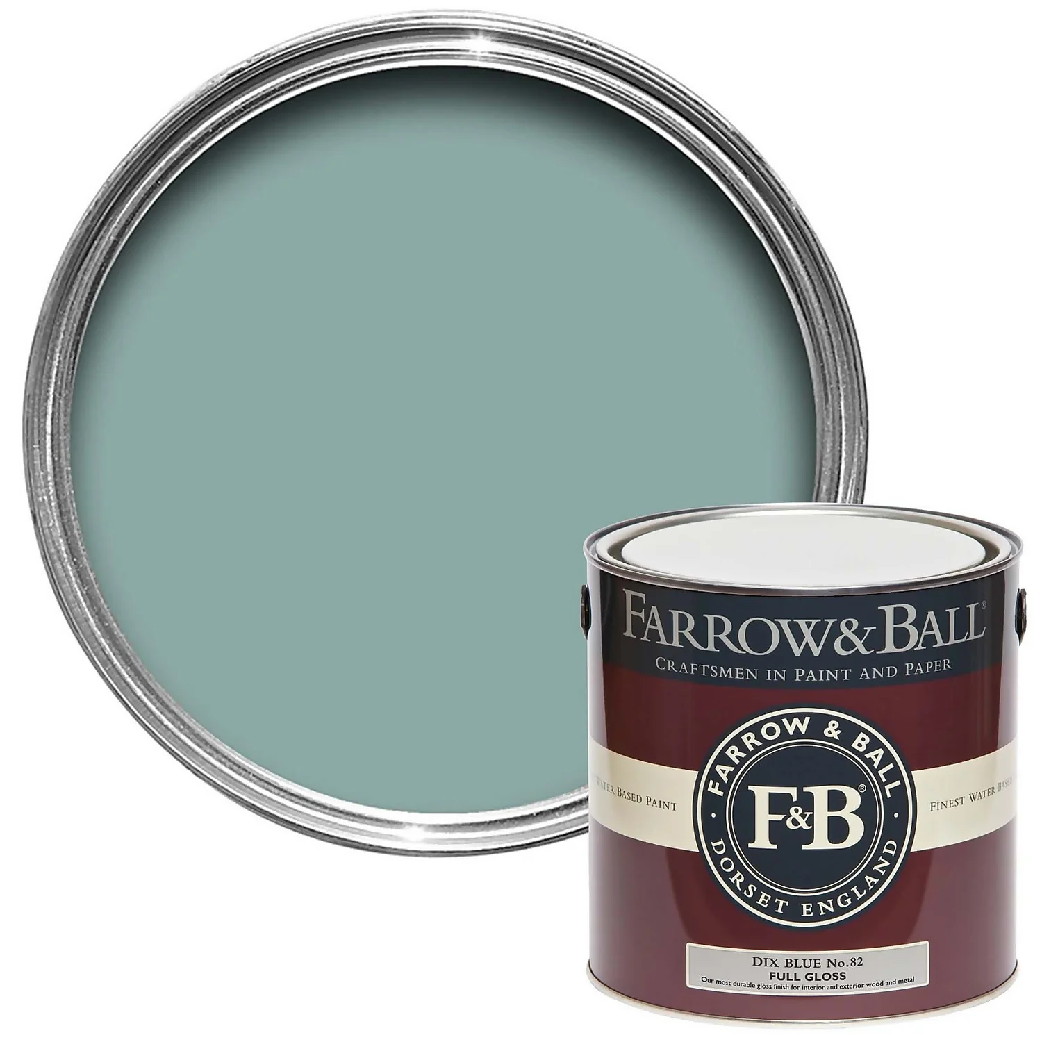 Farrow & Ball Full Gloss Dix Blue - 2.5L 3 Farrow & Ball Full Gloss Dix Blue - 2.5L