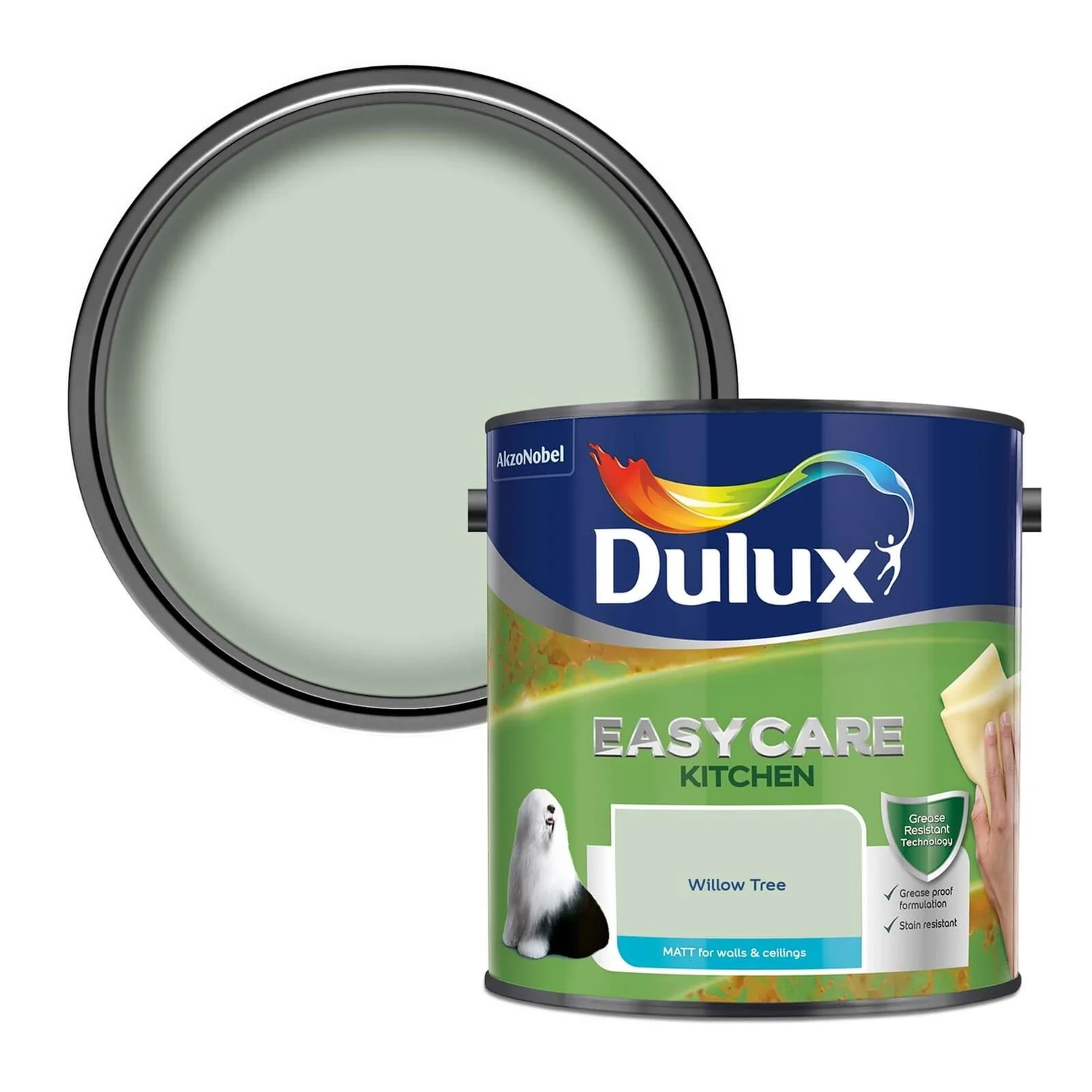 Dulux Easycare Kitchen Willow Tree - Matt Paint - 2.5L 3 Dulux Easycare Kitchen Willow Tree - Matt Paint - 2.5L