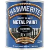 Hammerite Direct To Rust Smooth Black Metal Paint - 750ml