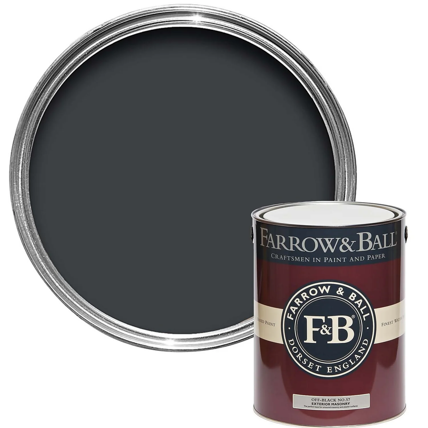 Farrow & Ball Exterior Masonry Off-Black - 5L 3 Farrow & Ball Exterior Masonry Off-Black - 5L