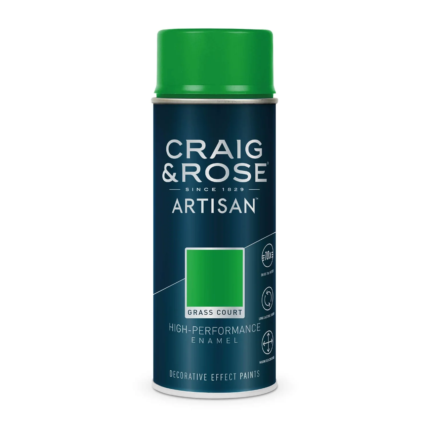 Craig & Rose Artisan Enamel Gloss Spray Paint - Grass Court - 400ml 4 Craig & Rose Artisan Enamel Gloss Spray Paint - Grass Court - 400ml - Image 2