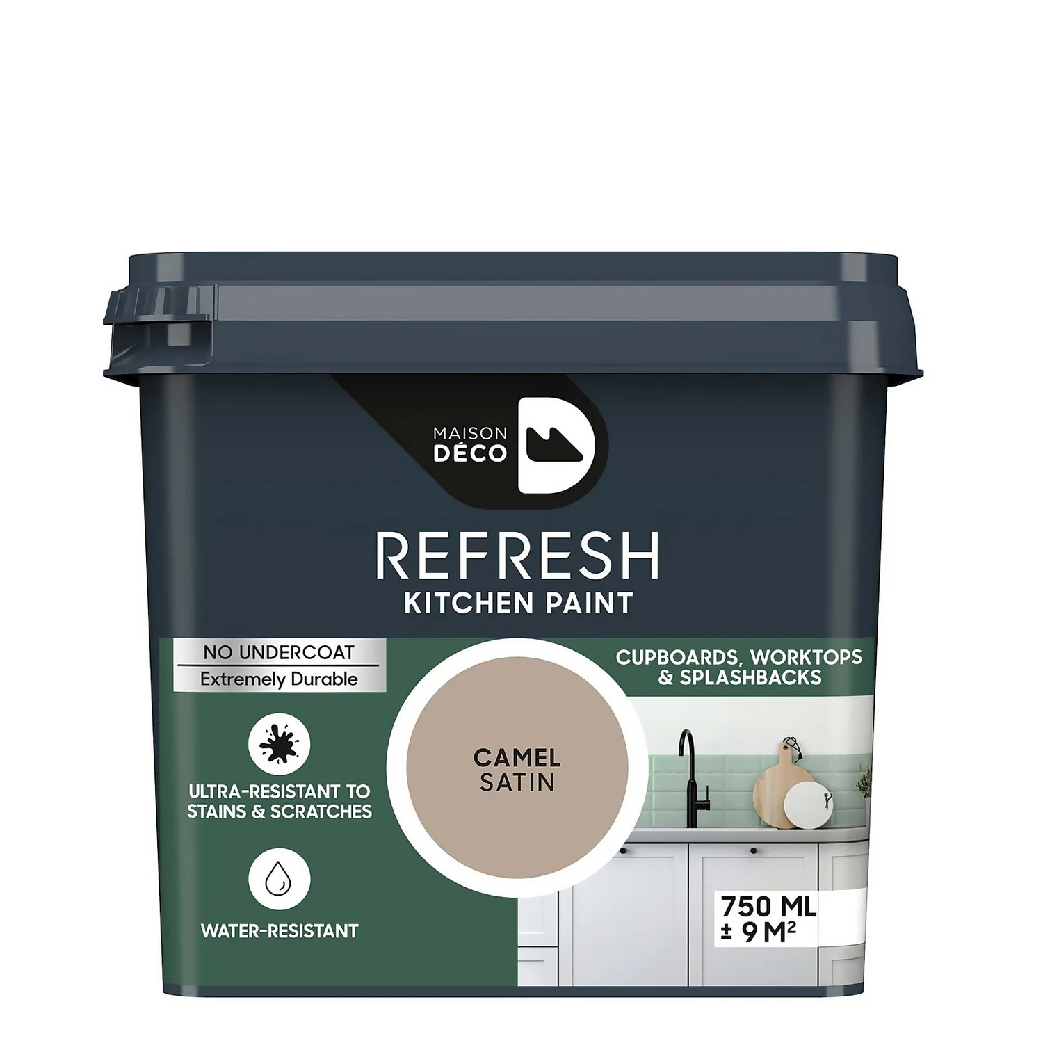 Maison Deco Refresh Kitchen Cupboards, Worktops & Splashbacks Paint Camel - 750ml 3 Maison Deco Refresh Kitchen Cupboards, Worktops & Splashbacks Paint Camel - 750ml