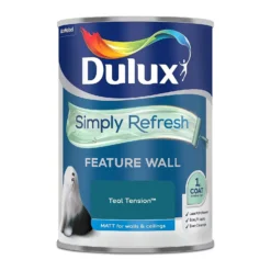 Dulux Simply Refresh Feature Wall One Coat Matt Emulsion Paint Teal Tension - 1.25L -Paint Store 12881599 3534843856966190