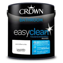 Crown Easyclean Bathroom Paint Brilliant White - 2.5L -Paint Store 12886758 1544853415778143
