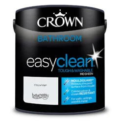 Crown Easyclean® Mouldguard+ Bathroom Mid Sheen Washable Multi Surface Paint Clay White® - 2.5L 15 Crown Easyclean® Mouldguard+ Bathroom Mid Sheen Washable Multi Surface Paint Clay White® - 2.5L -Paint Store 12886759 1574853415808143
