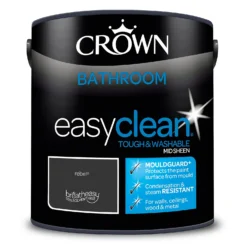 Crown Easyclean® Mouldguard+ Bathroom Mid Sheen Washable Multi Surface Paint Rebel® - 2.5L -Paint Store 12886771 3034853416054662