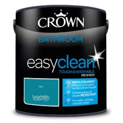 Crown Easyclean® Mouldguard+ Bathroom Mid Sheen Washable Multi Surface Paint Teal® - 2.5L 15 Crown Easyclean® Mouldguard+ Bathroom Mid Sheen Washable Multi Surface Paint Teal® - 2.5L -Paint Store 12886785 1454853416092270