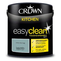 Crown Easyclean®Greaseguard+ Kitchen Matt Washable Multi Surface Paint Simply Duck Egg - 2.5L -Paint Store 12886976 3774853416666881