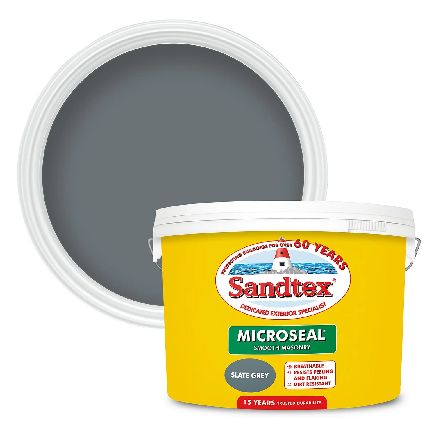 Sandtex® Ultra Smooth Masonry Paint Slate Grey - 10L 3 Sandtex® Ultra Smooth Masonry Paint Slate Grey - 10L