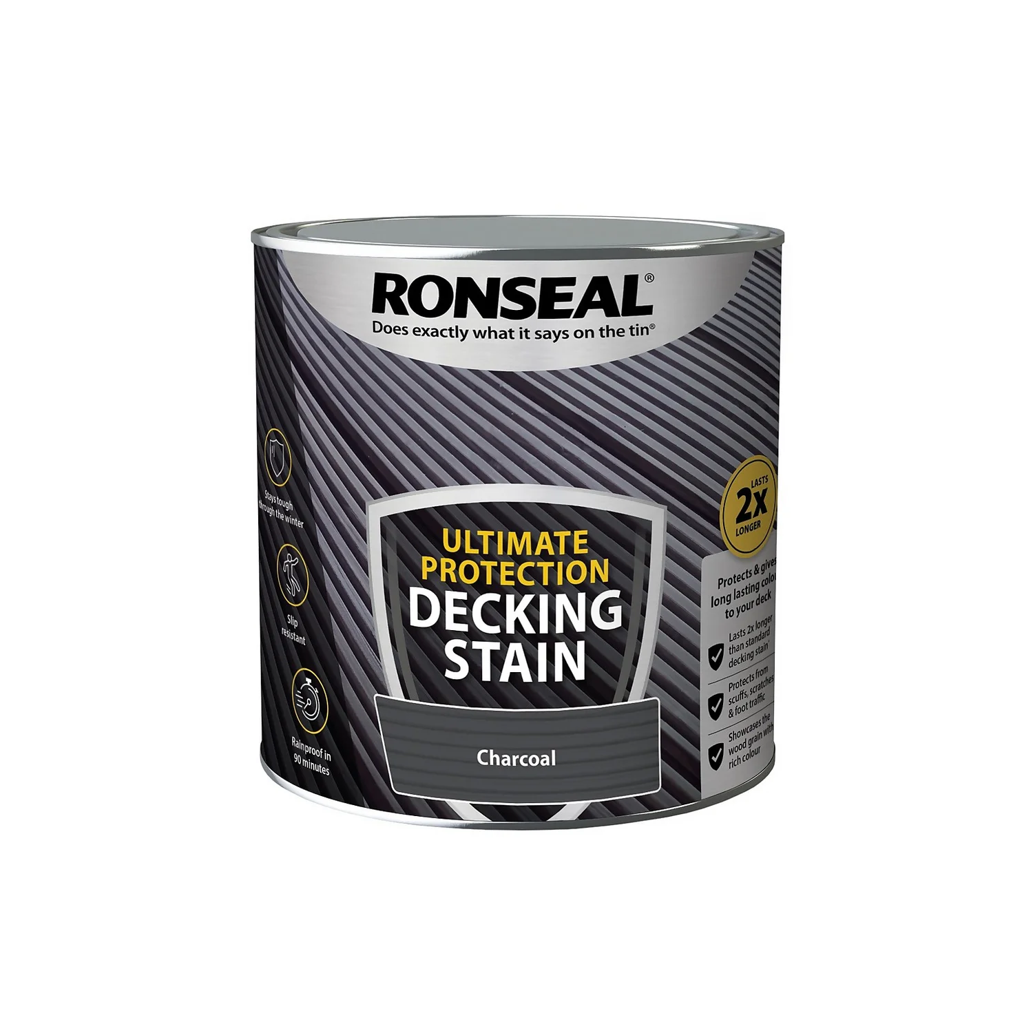 Ronseal Ultimate Protection Decking Stain Charcoal - 2.5L 7 Ronseal Ultimate Protection Decking Stain Charcoal - 2.5L - Image 5