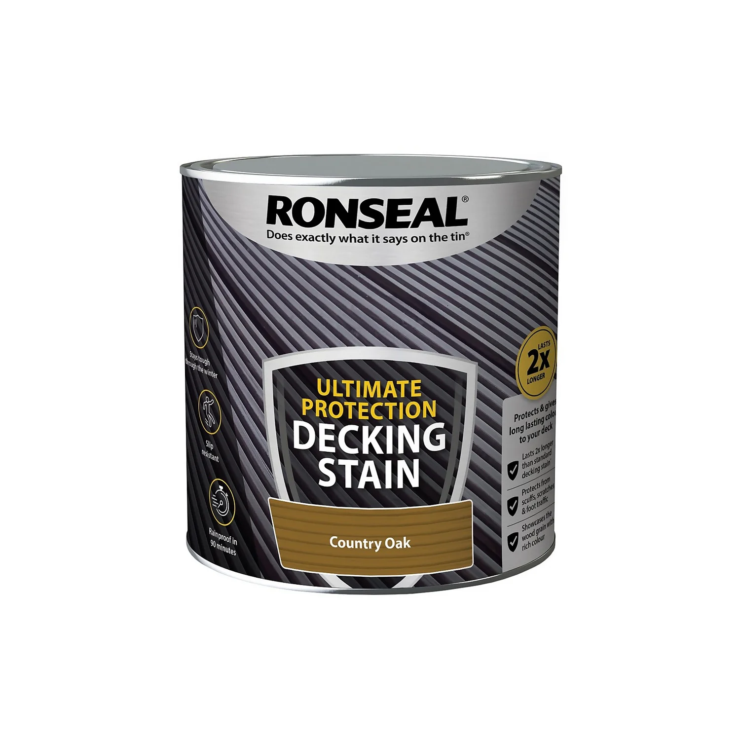 Ronseal Ultimate Protection Decking Stain Country Oak - 2.5L 9 Ronseal Ultimate Protection Decking Stain Country Oak - 2.5L - Image 7