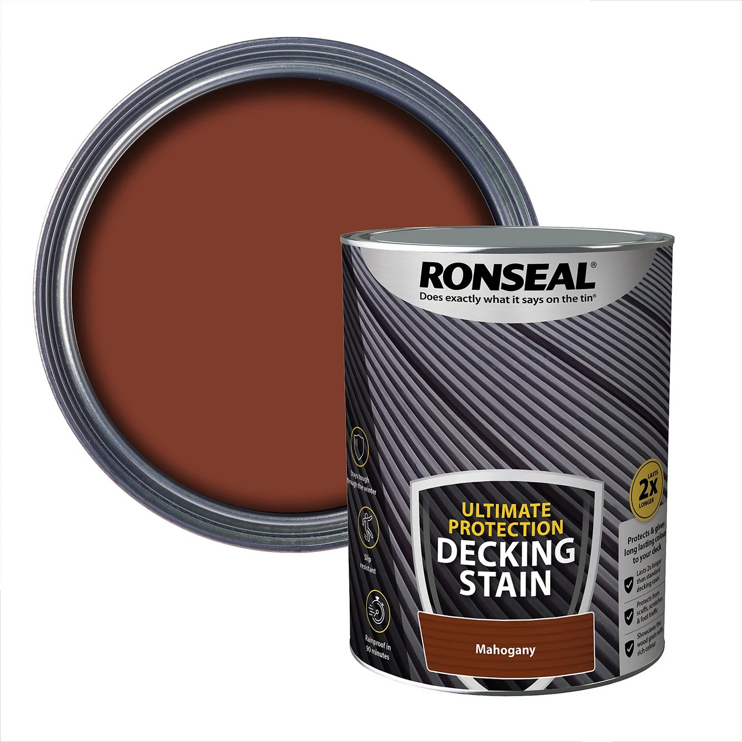 Ronseal Ultimate Protection Decking Stain Rich Mahogany - 5L 3 Ronseal Ultimate Protection Decking Stain Rich Mahogany - 5L
