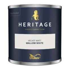 Dulux Heritage Matt Emulsion Paint Mallow White - Tester 125ml -Paint Store 12891512 2234843802046960