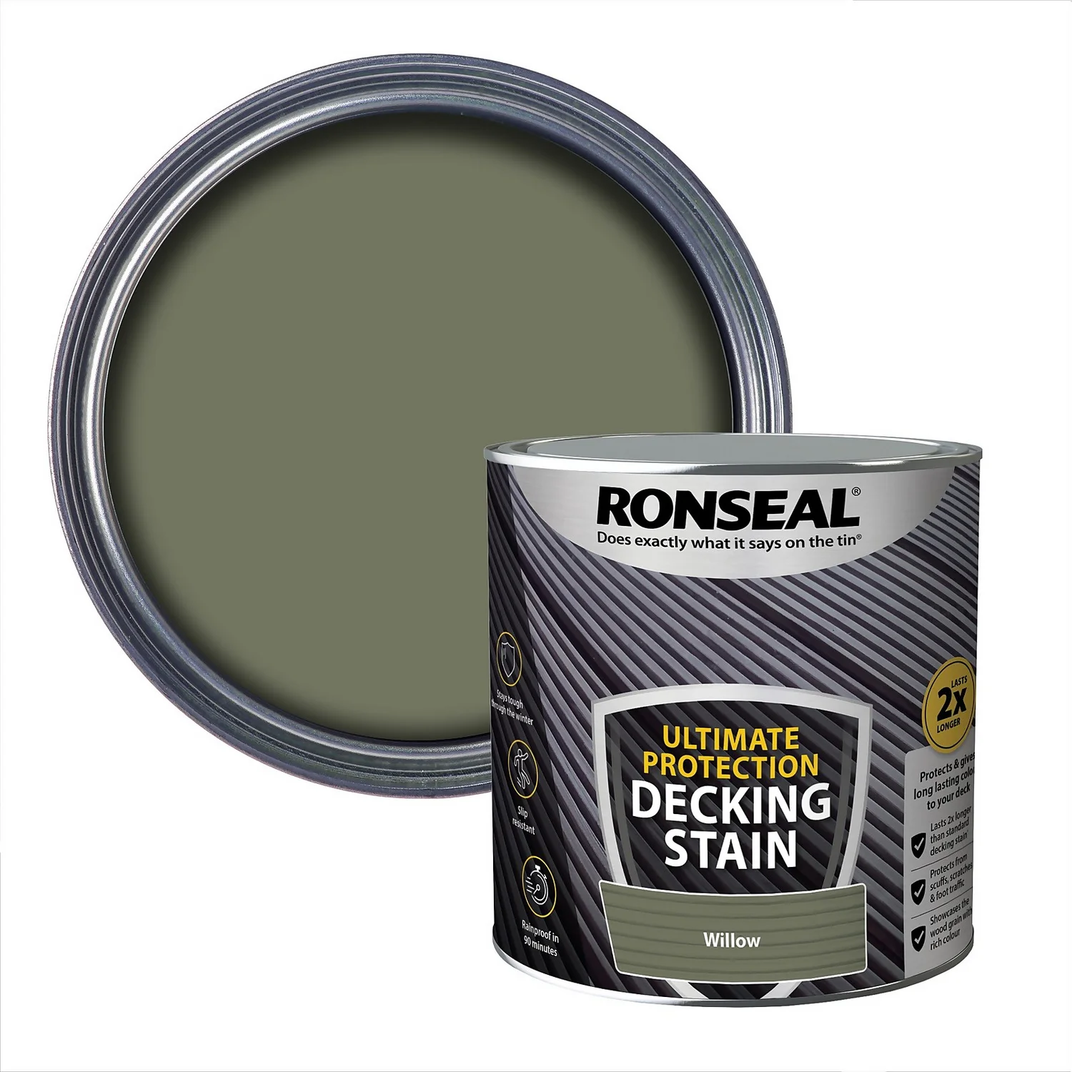Ronseal Ultimate Protection Decking Stain Willow - 2.5L 2 Ronseal Ultimate Protection Decking Stain Willow - 2.5L